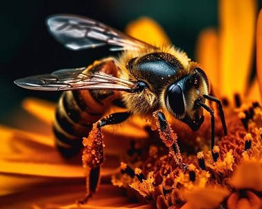 Honey bee on a flower